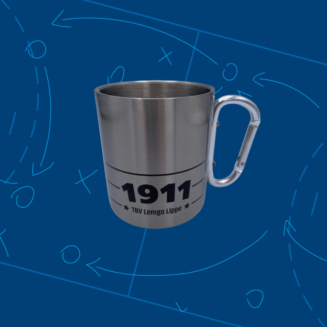 Kaffeetasse mit Karabiner, grau