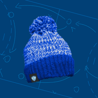 Pudelmütze royal-meliert