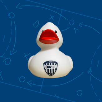 Badeente weiß mit Logo