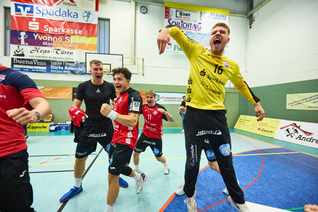 Jubel gegen Wilhelmshaven (Tomashevskyi, Houtepen, Puls, Goldbecker) (23.09.2023)