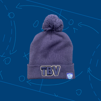 Pudelmütze mit 3D Stick, "TBV"