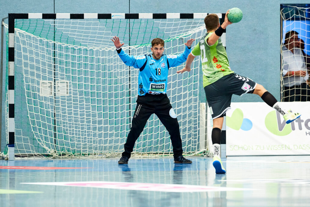Louis Kleinschmidt im Spiel gegen den TV Emsdetten (02.09.2023)