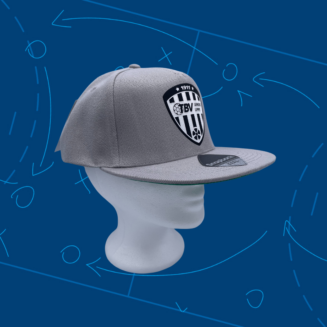 Snapback light-grey, mit 3D-Logo schwarz