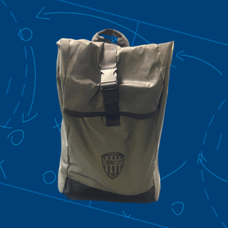 Rucksack Toll-Top, grau, reflektierend