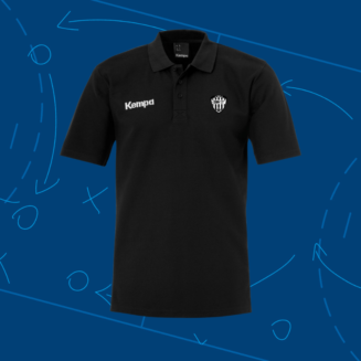 Kempa Polo Shirt, uni, schwarz