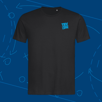 T-Shirt "Blocksatz", schwarz