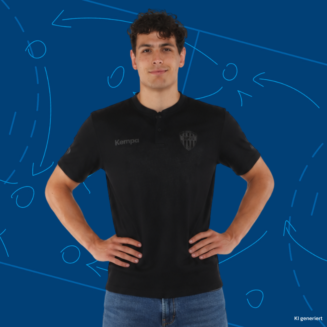 Kempa STMNT Polo Shirt, uni, schwarz